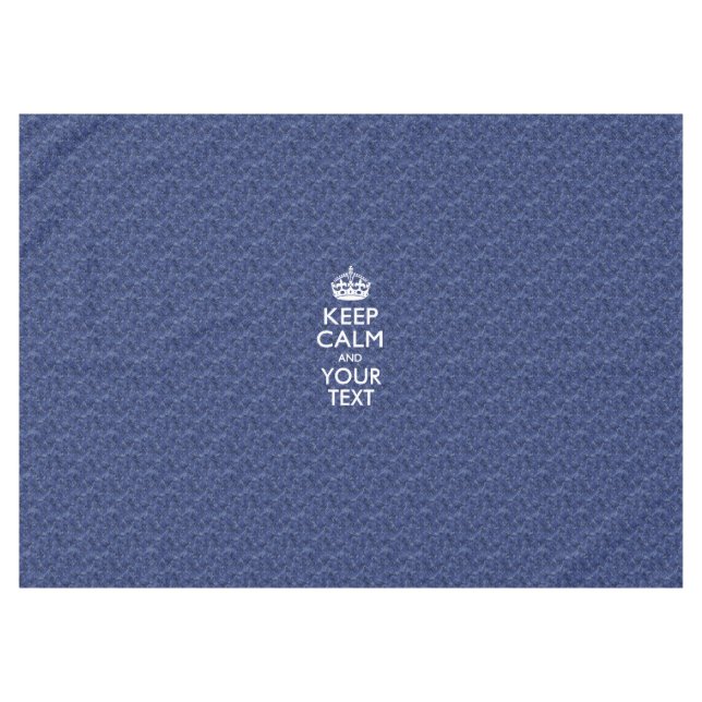 Navy Blue Camouflage Behalte Ruhe und Ihren Text Tischdecke (Vorderseite (Horizontal))