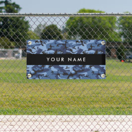 Navy Blue Camouflage Ihr Name Personalize Banner