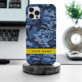 Navy Blue Camouflage Ihr Name Personalize Case-Mate iPhone Hülle