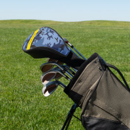 Navy Blue Camouflage Ihr Name Personalize Golf Headcover