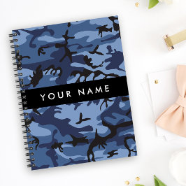 Navy Blue Camouflage Ihr Name Personalize Notizblock