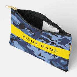 Navy Blue Camouflage Ihr Name Personalize Zubehörtasche