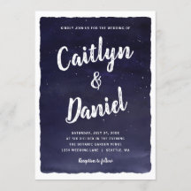 Navy Blue Celestial Night Sky Wedding