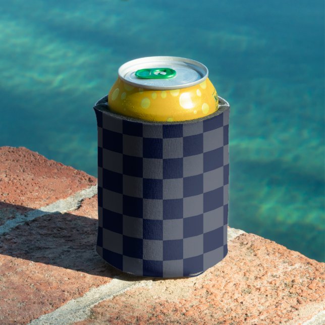 Navy Blue Checkerboard Dosenkühler (In Situ Pool)
