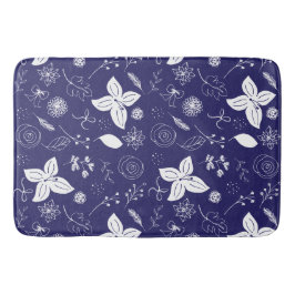 Navy Blue Christmas Badematte