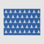 Navy Blue Christmas Tree Seidenpapier<br><div class="desc">Navy blaues Weihnachtsbaumpapier.</div>