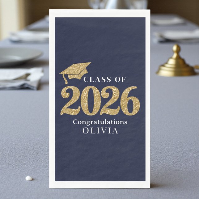 Navy Blue Class Of 2026 Serviette (Von Creator hochgeladen)