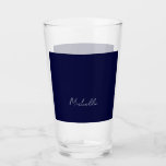Navy Blue Color Schlicht Moderne Namenskalligraphi Glas<br><div class="desc">Dieses Produkt war sehr gut und ich Liebe,  wie einfach es ist für individuelles Design. Das Design war sehr einfach,  daher bin ich sehr zufrieden,  wenn ich kreiere.</div>