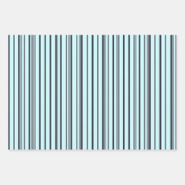 Navy Blue Color Stripe Vintag Niedlich Geschenkpapier Set