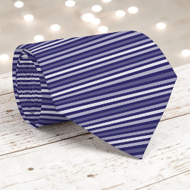 Navy Blue Color Stripes Necktie Krawatte