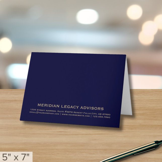 Navy Blue Company Vielen Dank Card (Von Creator hochgeladen)