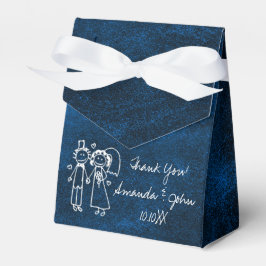 Navy Blue Couple Gastgeschenk Hochzeit Danke Geschenkschachtel