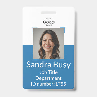 Navy Blue Custom Employee Foto ID Abzeichen | Unte Ausweis