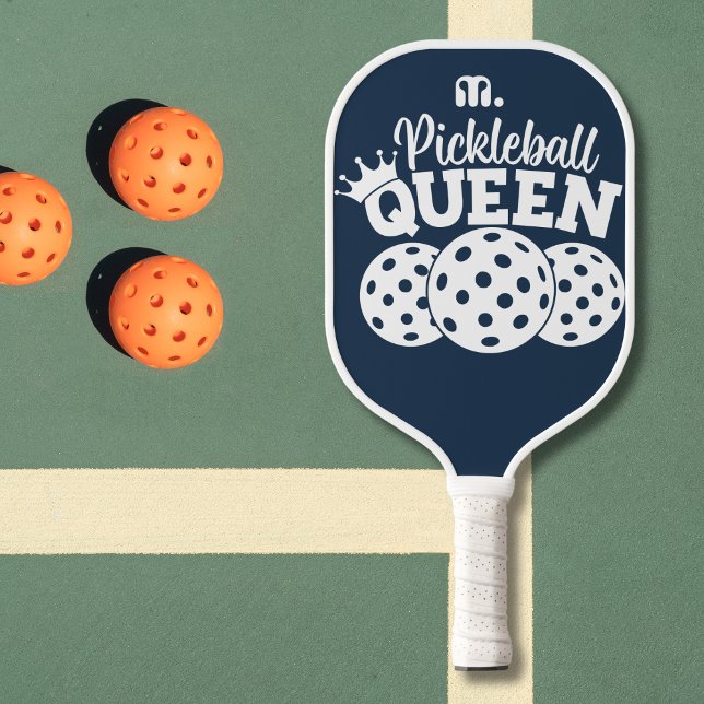 Navy Blue Custom Monogram Pickleball Queen Pickleball Schläger (Von Creator hochgeladen)