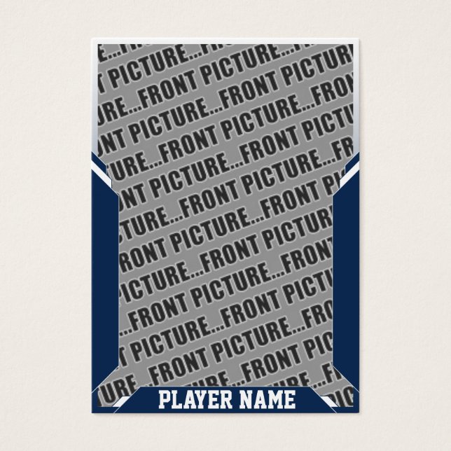 Navy Blue Customized Sports Trading Cards (Vorderseite)
