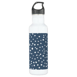 Navy Blue Dalmatian Spots, Dalmatian Dots, Dotted Edelstahlflasche