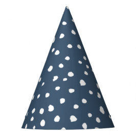 Navy Blue Dalmatian Spots, Dalmatian Dots, Dotted Partyhütchen
