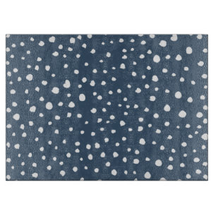 Navy Blue Dalmatian Spots, Dalmatian Dots, Dotted Schneidebrett