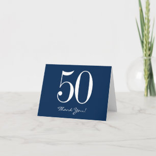 Navy Blue Danke Cards - Modern Blue White