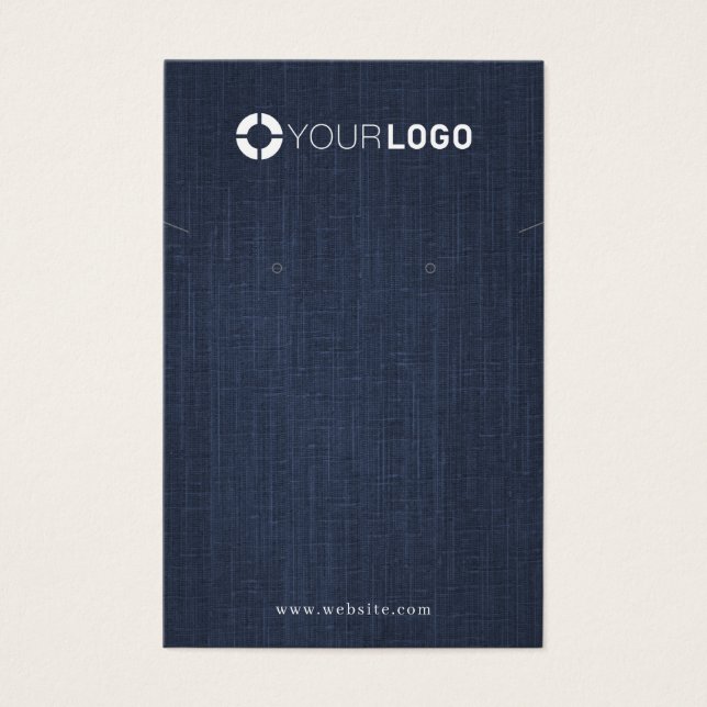 Navy Blue Denim Custom Logo Ohranzeige (Vorderseite)