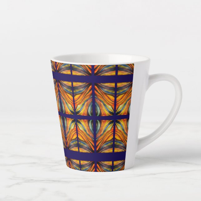 Navy Blue Desert Inspiration Latte Tasse (Rechts)
