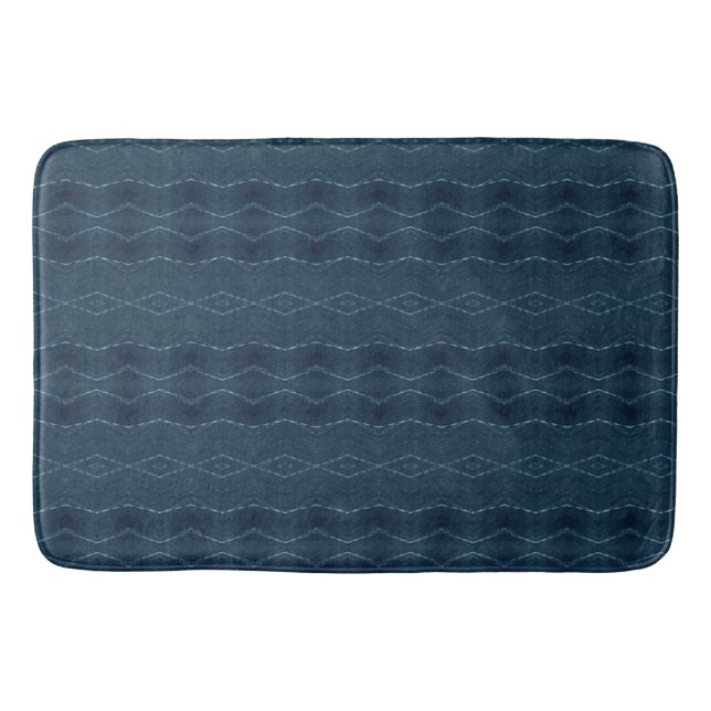Navy Blue Designer Badematte (Vorderseite)