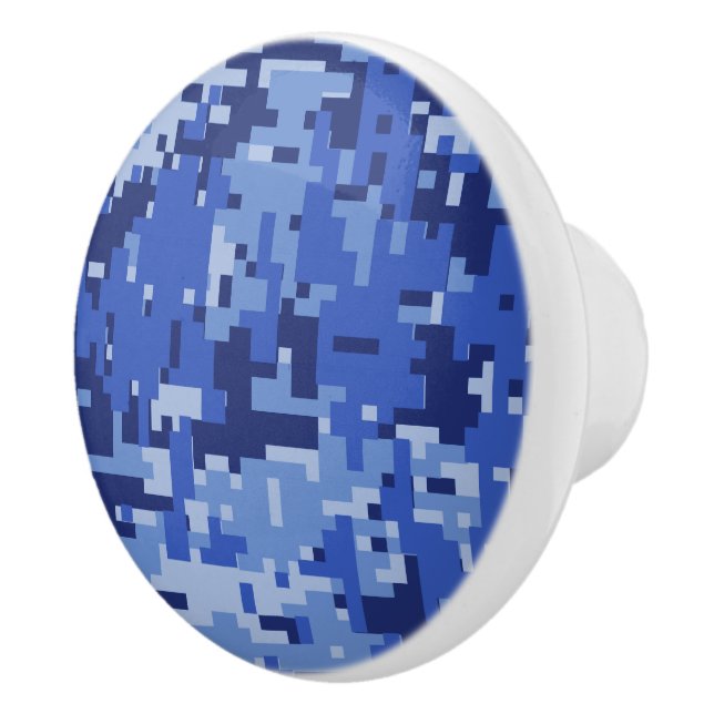 Navy Blue Digital Camouflage Camouflage benutzerde Keramikknauf (Rechts)