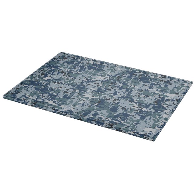 Navy Blue Digital Camouflage Deco Schneidebrett (Ecke)