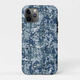 Navy Blue Digital Camouflage Design Case-Mate iPhone Hülle