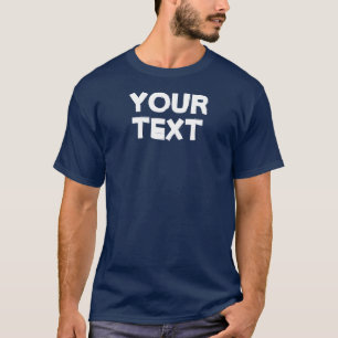 Navy Blue Elegant Template Moderne Männer T-Shirt