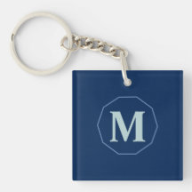 Navy Blue eleganter Monogramm personalisiert