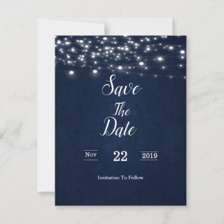 Navy Blue Enregistrer la carte Date