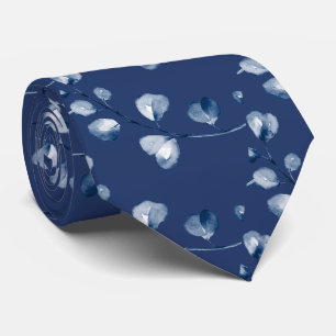 Navy-Blue-Eukalyptus-Hochzeits-Navy-Blue-Krawatte Krawatte
