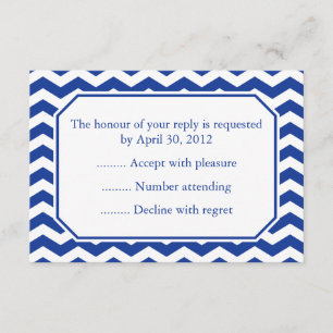 Navy Blue Event Reply, RSVP ou cartes de réponse