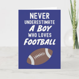 Navy Blue Fall Fußballkarten für Kinder Karte