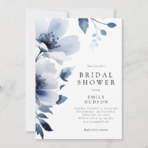 Navy Blue Floral Brautparty