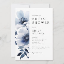 Navy Blue Floral Brautparty