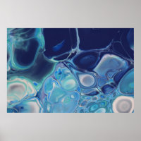 Navy Blue Fluid Abstrakt Modern Marble Swirl Art