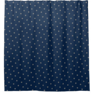 Navy Blue Foto Hintergrund für Weihnachtsbilder Duschvorhang