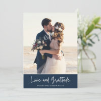 Navy Blue Foto Wedding Vielen Dank