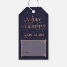 Navy Blue Frohe Weihnachten Geschenkanhänger