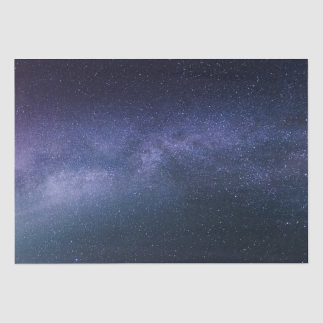 Navy Blue Galaxy Starry Night Stars Modern Seidenpapier (Vorderseite)