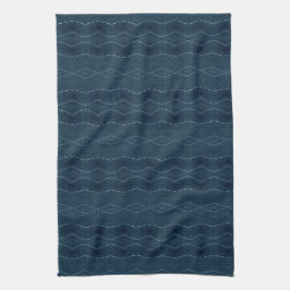 Navy Blue Gemustert Geschirrtuch
