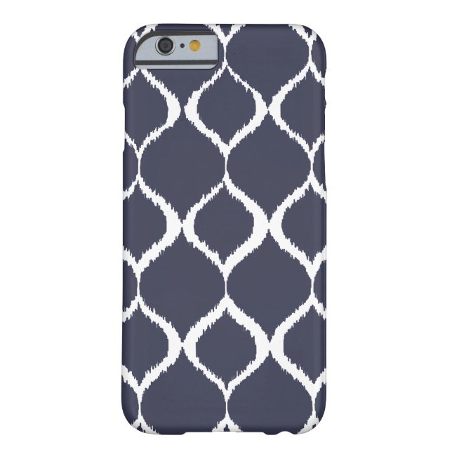 Navy Blue Geometric Ikat Tribal Print Pattern Case-Mate iPhone Hülle (Rückseite)