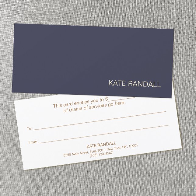 Navy Blue Gift Certificate (Von Creator hochgeladen)