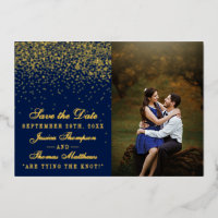 Navy Blue & Glam Gold Wedding retten das wirkliche