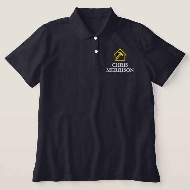 Navy Blue Gold Contractor Home Repair  (Design Vorderseite)