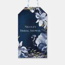 Navy Blue & Gold Elegante Moderne Wasserfarben
