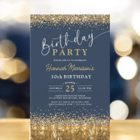 Navy Blue Gold Glitzer im Alter von 30 Jahren