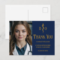 Navy Blue Gold Osteopathic Doctor Foto Vielen Dank